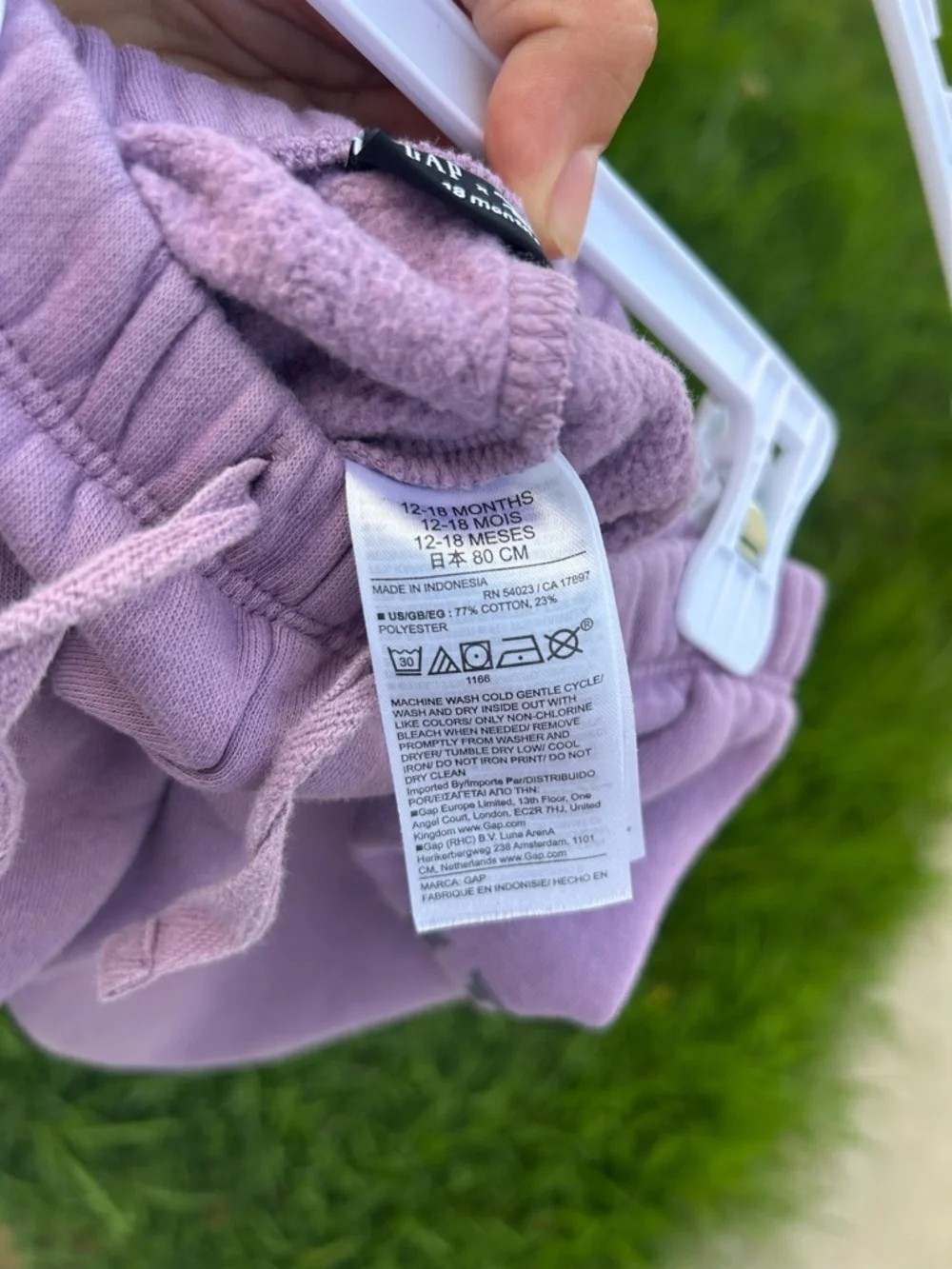 GAP Kids Purple Hooded Sweatshirt with Minnie Mouse Graphic matching set